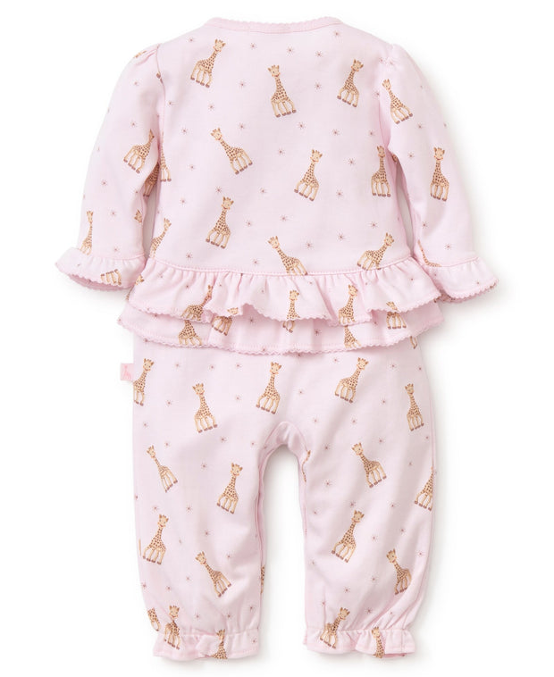 Kissy Kissy Pink Sophie (pink) la giraffe print playsuit (NB-Small)