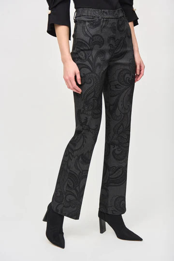 Joseph Ribkoff Paisley Brocade Flair Pull on Pant 243303