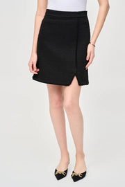 Joseph Ribkoff Black Bouche Woven A Line Skirt 243270