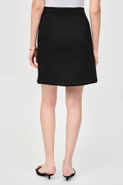 Joseph Ribkoff Black Bouche Woven A Line Skirt 243270