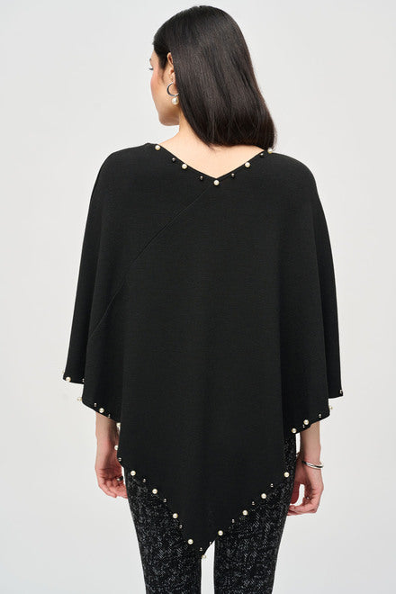 Joseph Ribkoff Poncho Sweater With Rivet Detail 243222