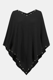 Joseph Ribkoff Poncho Sweater With Rivet Detail 243222