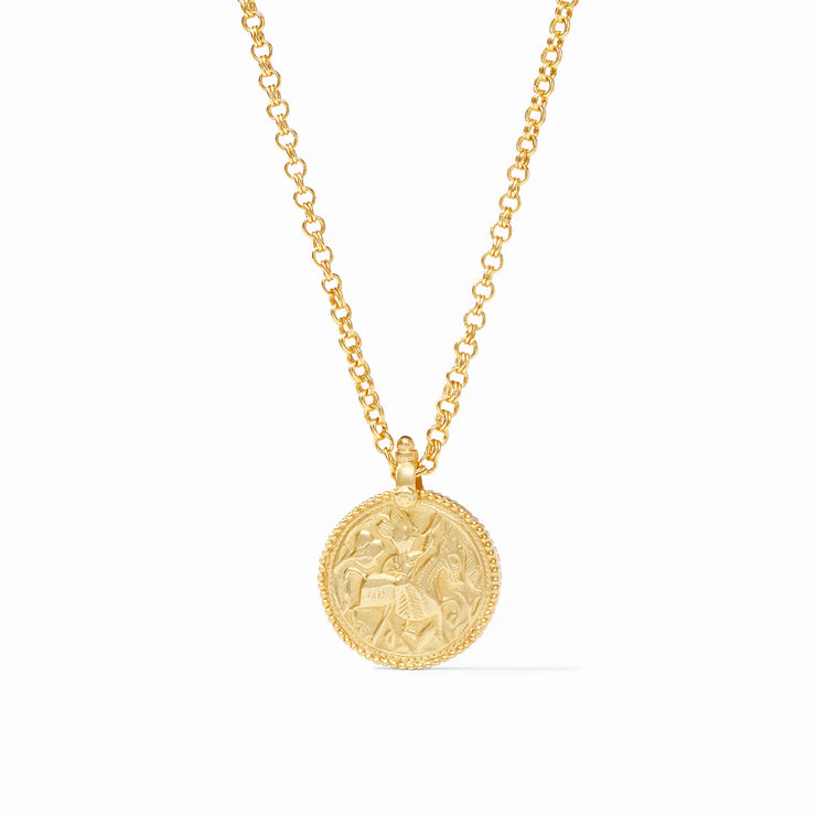 Julie Vos Coin Pendant- Gold OS