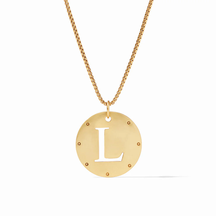 Julie Vos Monogram Pendant - L Gold