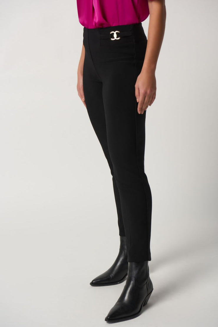 Joseph Ribkoff Black Pant Gold Link 233180