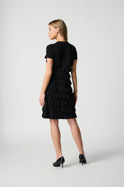 Joseph Ribkoff Black Ruffle Dress 211350S