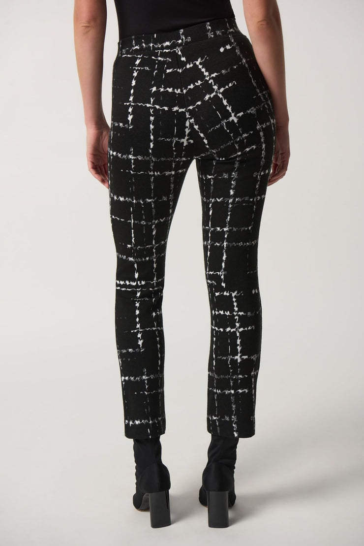 Joseph Ribkoff Black White Plaid Pant 233143