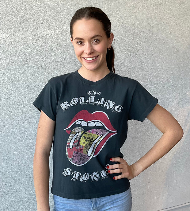 DAYDREAMER Vintage Black Rolling Stones Tee