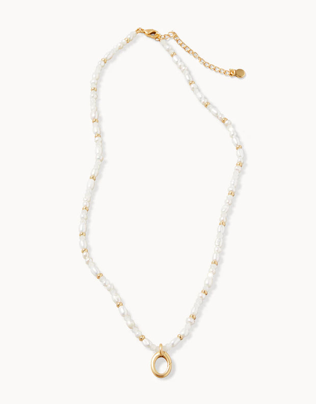Spartina Sparkly Pearl Charm Necklace