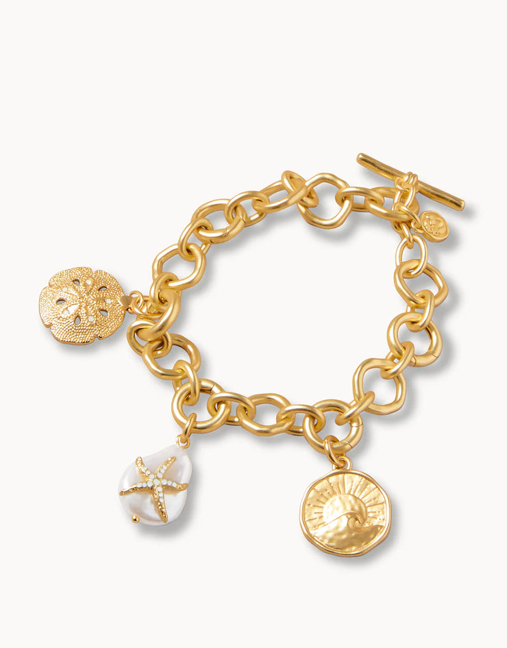 Spartina I Love The Sea Charm Bracelet