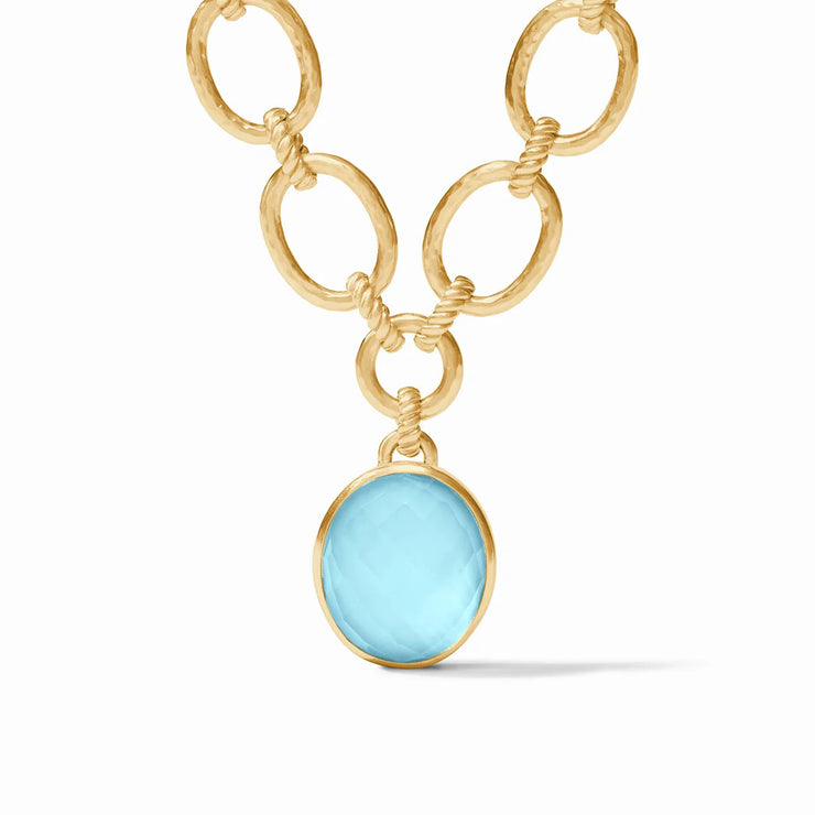 Julie Vos Nassau Statement Necklace - Gold Iridescent Capri