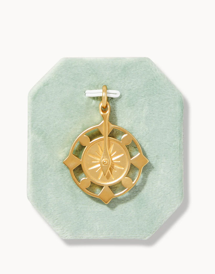 Spartina Explorer Compass Crystal Charm