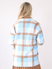 Marble 7195 Light Blue Plaid Jacket