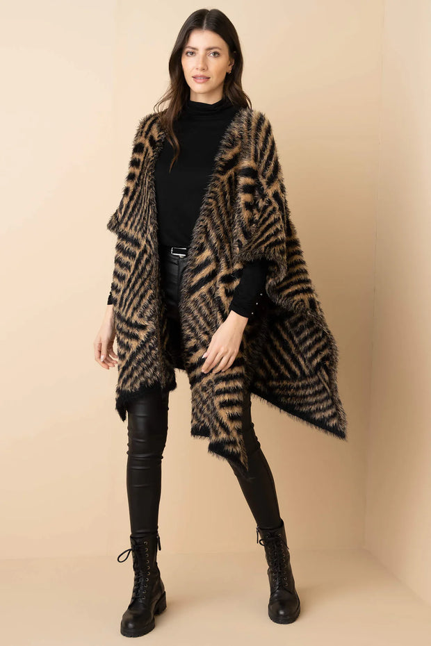 Marble 7137 Brown and Black Eyelash Cape