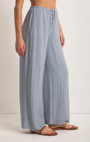 Z Supply Soleil Wide Leg Drawstring Pant Stormy Blue