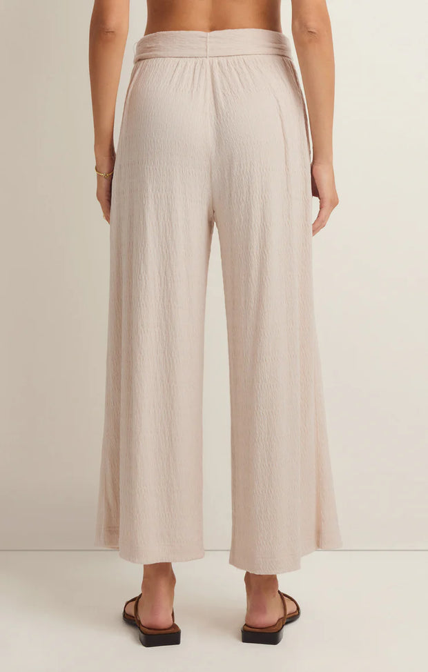 Z Supply Isla Pucker Knit Pant Whisper White