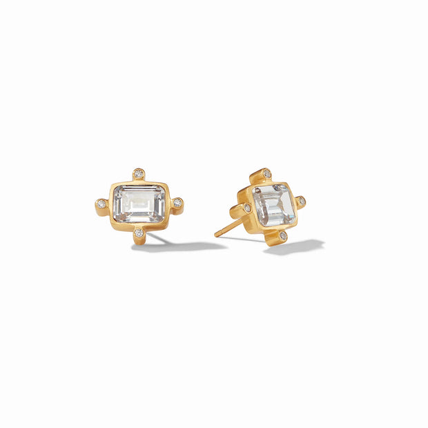 Julie Vos Clara Stud Gold Cubic Zirconia