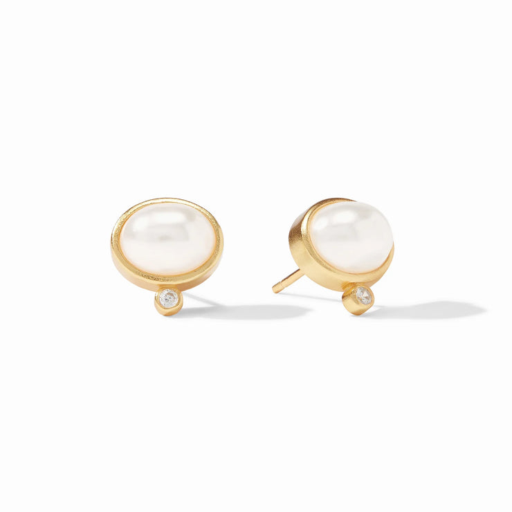 Julie Vos Antonia Stud Gold Pearl