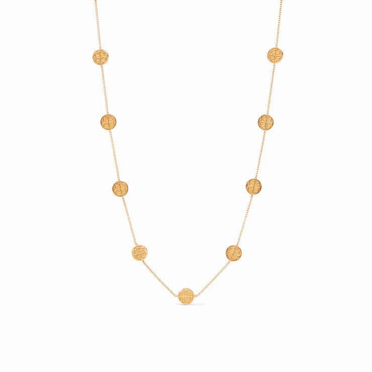 Julie Vos Valencia Delicate Station Necklace Gold