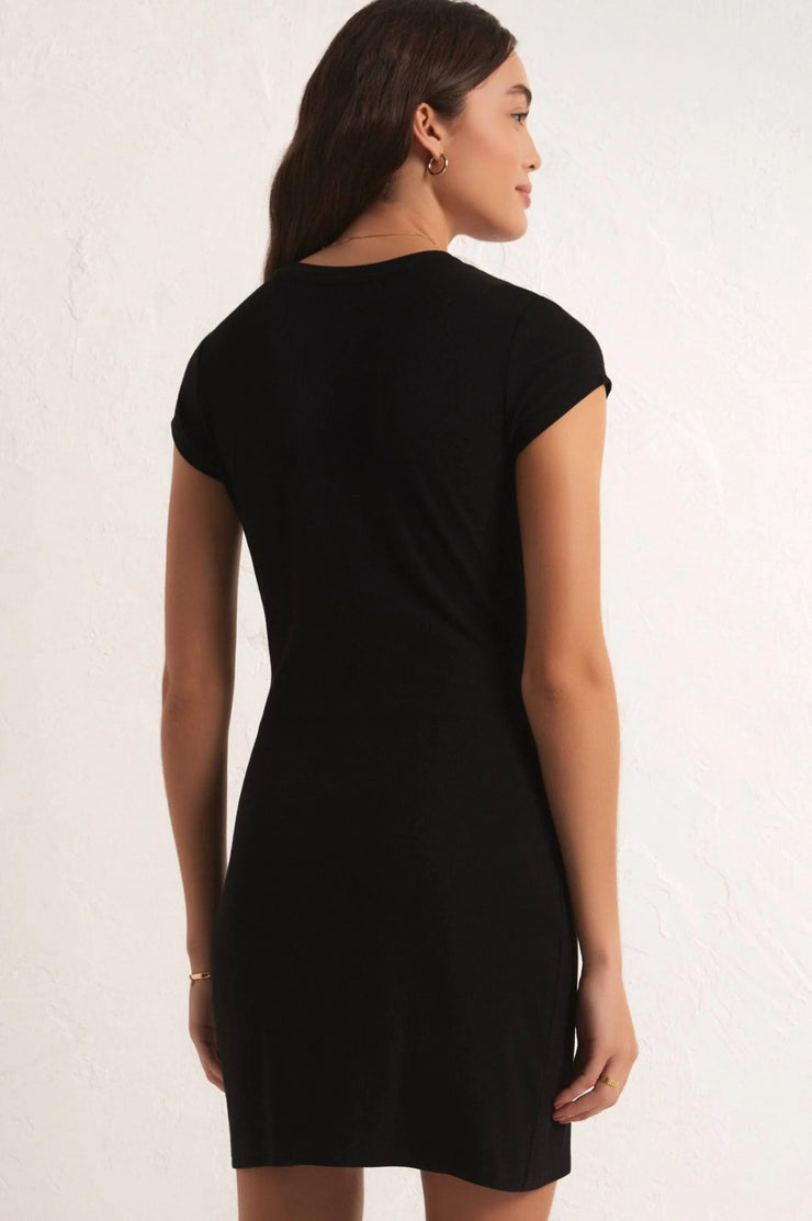 Z Supply Muse Mini Rib Dress Black