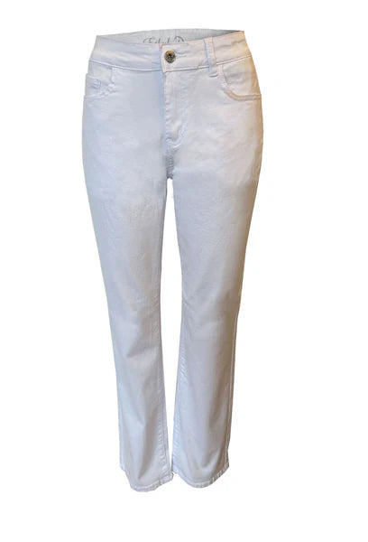 Ethyl White Denim Straight Leg