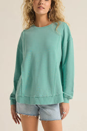 Z Supply Replay Sweatshirt Tide Pool Green