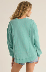 Z Supply Replay Sweatshirt Tide Pool Green