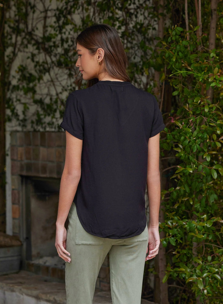 Bella Dahl Vintage Black V Neck Tee