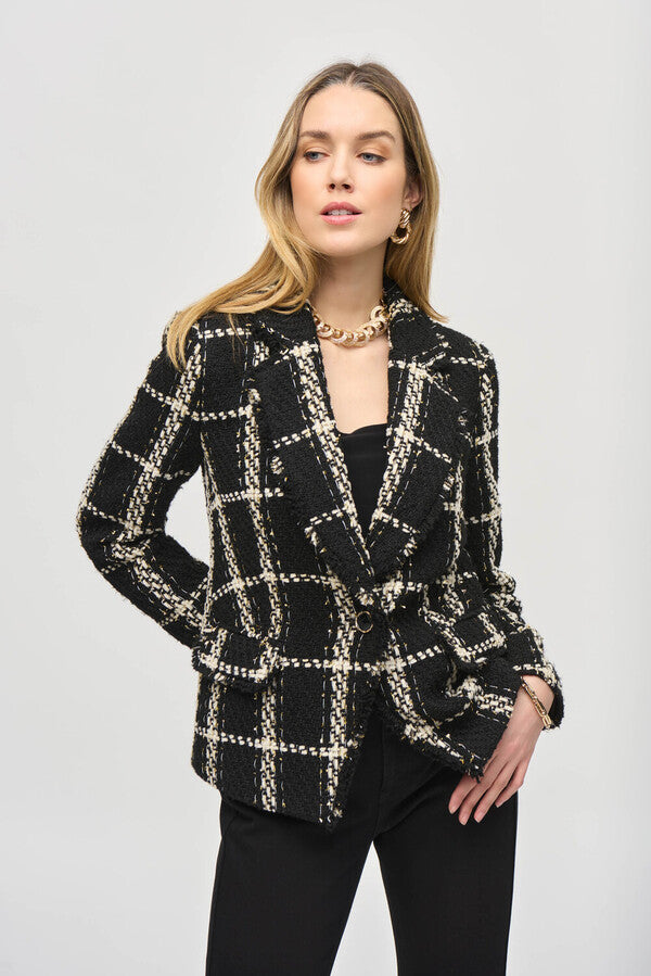 Joseph Ribkoff Black White Gold Blazer 243960