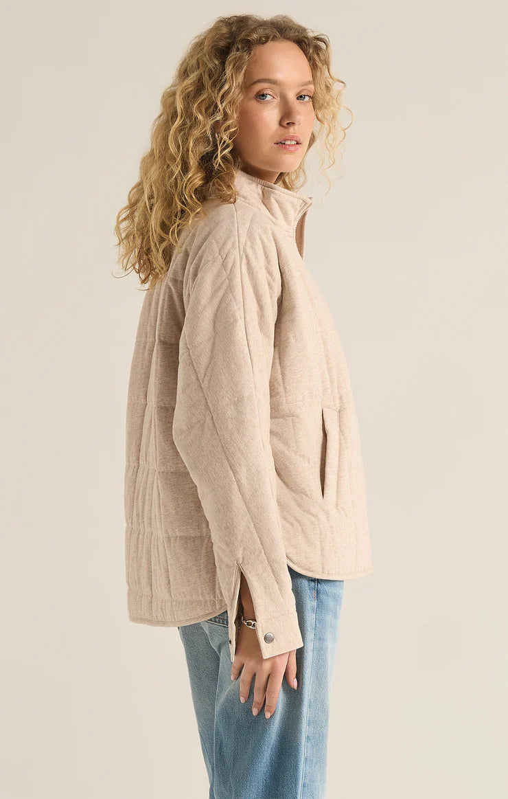 Z Supply Bonfire Jacket Heather Latte