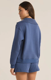 Z Supply Sonata Fleece Sweatshirt Navy