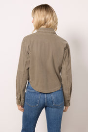 Z Supply All Day Cropped Green Twill Jacket