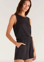 Z Supply Kai Rib Romper Black