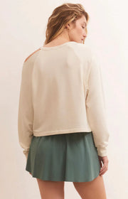 Z Supply Studio Modal One Shoulder Sweatshirt