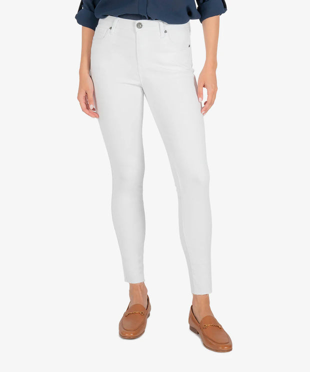 KUT Connie Optic White High Rise Ankle Skinny