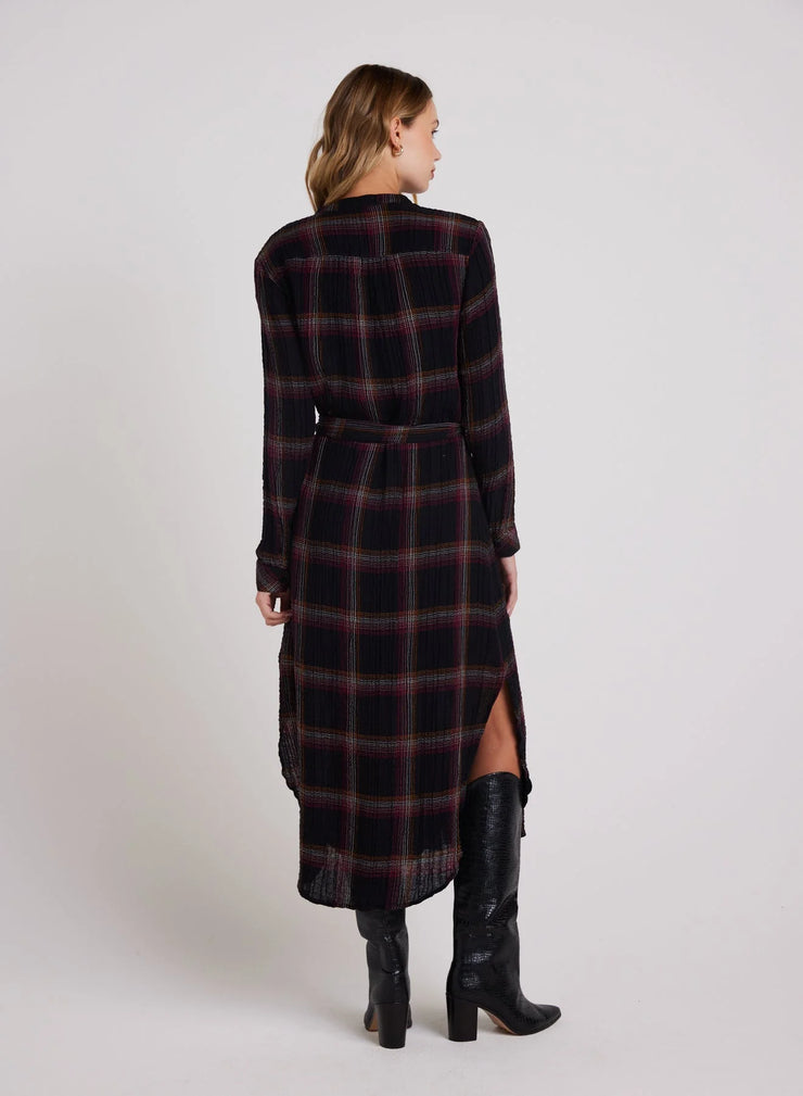 Bella Dahl Autumn Sunset Plaid Maxi Dress