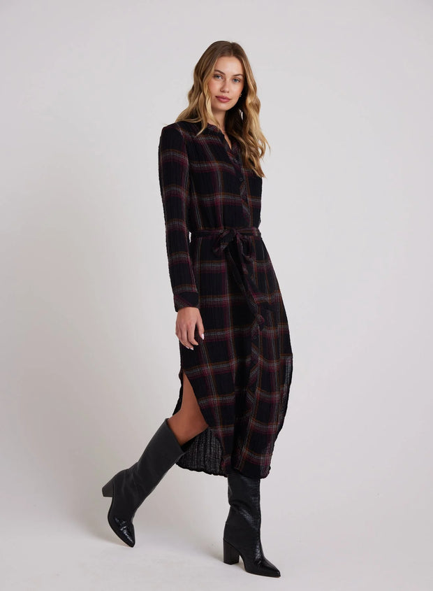 Bella Dahl Autumn Sunset Plaid Maxi Dress