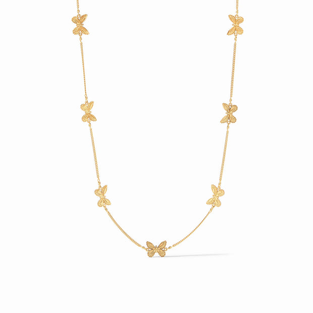 Julie Vos Butterfly Delicate Station Necklace Gold