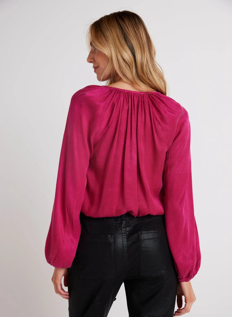 Bella Dahl Button Down Blouse Fuchsia