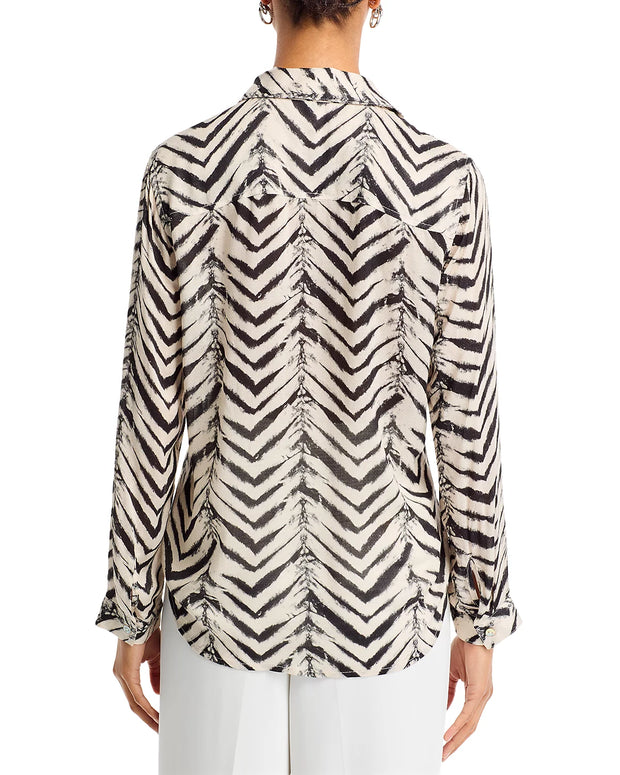 Bella Dahl Button Down Batik Chevron Print