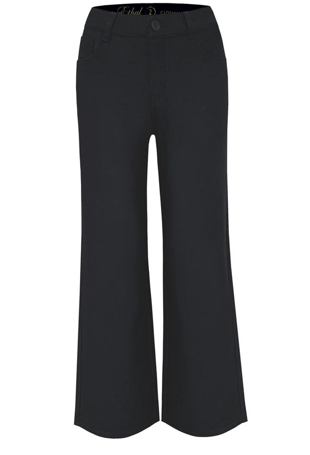 Ethyl Black Wide Leg Pant