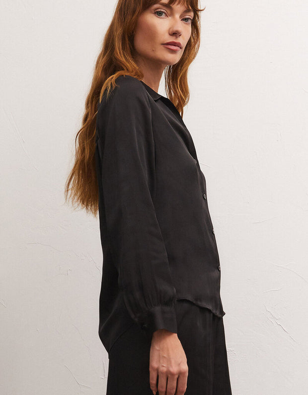 Z Supply Serenity Lux Sheen Top Black