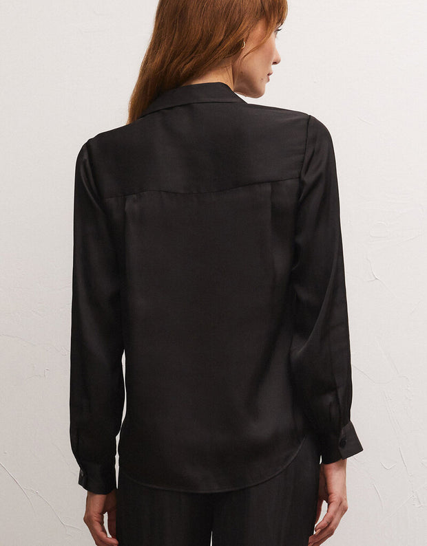 Z Supply Serenity Lux Sheen Top Black