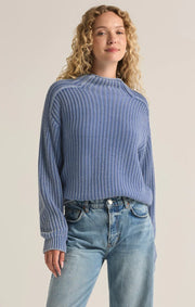 Z Supply Blue Carraway Knit Sweater