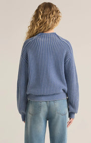 Z Supply Blue Carraway Knit Sweater