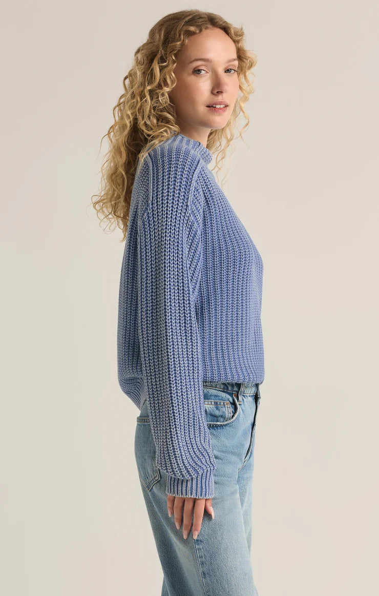 Z Supply Blue Carraway Knit Sweater