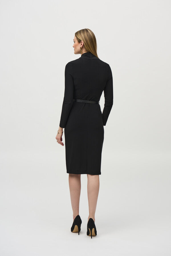 Joseph Ribkoff Black Dress with Belt 244125