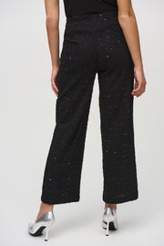 Joseph Ribkoff Black Sequin Tweed Pant 244142