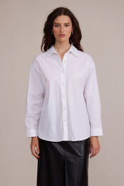 Lucy Paris White Torin Pearl Button Down