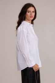 Lucy Paris White Torin Pearl Button Down